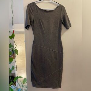 RACHEL Rachel Roy Gray Purple Knee-Length Backless Sheath Dress